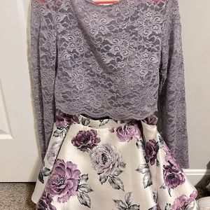purple home coming dress